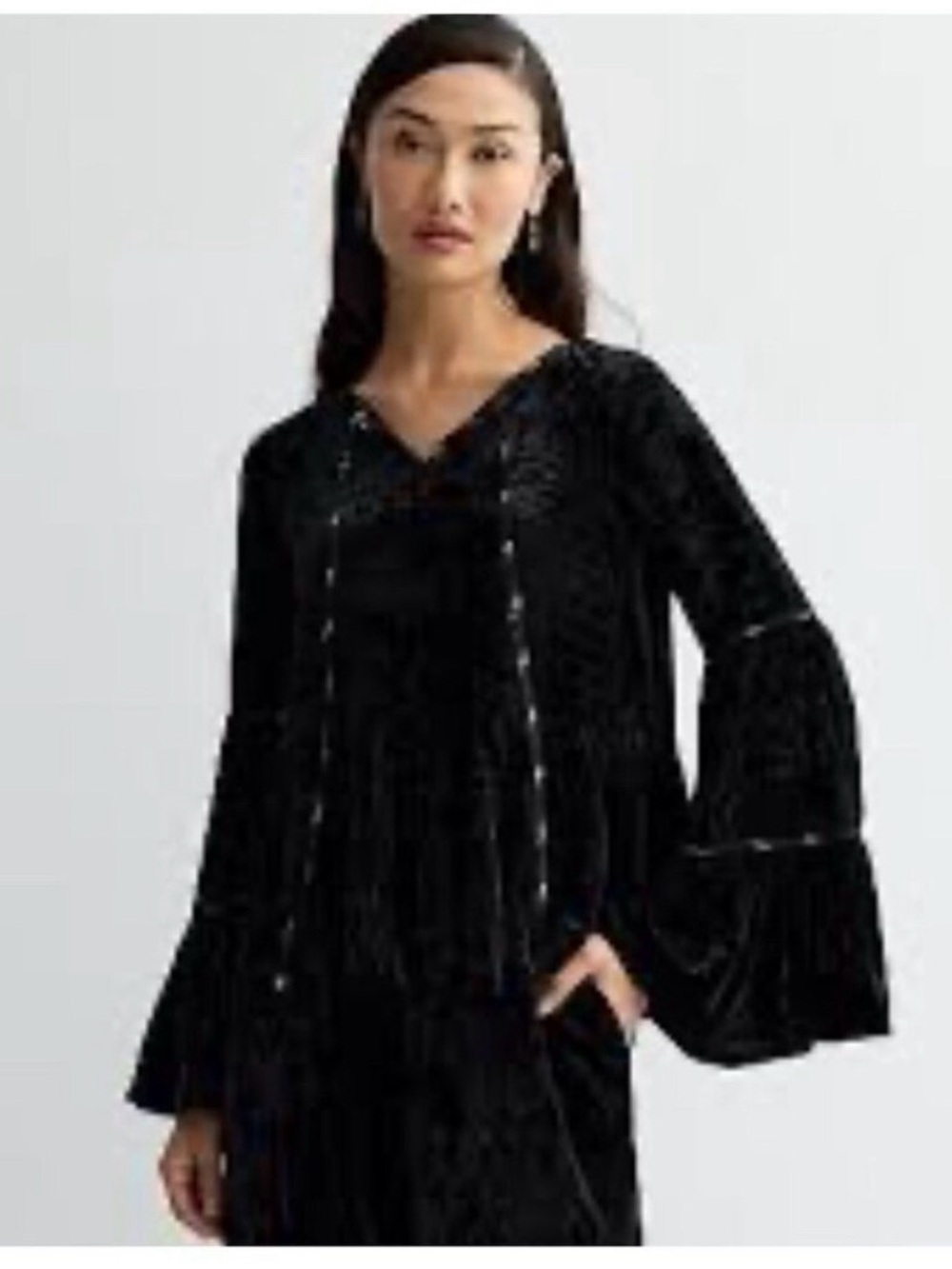 Farmers Market Size S Women’s Black Peplum Velvet Renaissance Dark Romantic Top